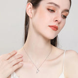 Silver Dolphin Opal Necklace for Party Gift