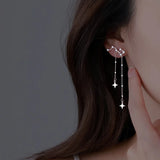 Silver Big Dipper Earrings Women's Asymmetric Delicate Anniversary