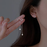 Silver Big Dipper Earrings Women's Asymmetric Delicate Anniversary