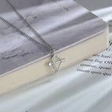 Silver Bow and Arrow Zircon Necklace Love Arrow Pendant Chain