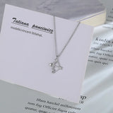 Silver Bow and Arrow Zircon Necklace Love Arrow Pendant Chain