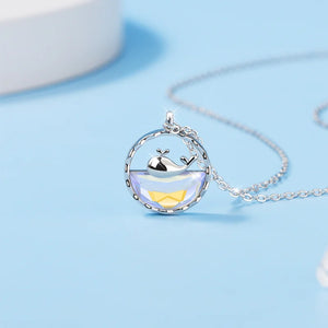 Silver Whale Necklace Ocean Pendant Women's Girl Necklace Gift Jewelry