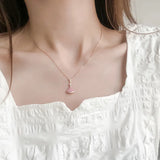 Silver Fan Pendant Necklace Women Jewelry Party Girls Sexy Collar