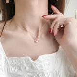 Silver Fan Pendant Necklace Women Jewelry Party Girls Sexy Collar