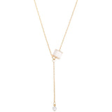 Silver Cat's Eye Small Waist Pendant Necklace Women's Jewelry