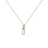Silver Geometric Zircon Tassel Necklace Clavicle Chain Necklace