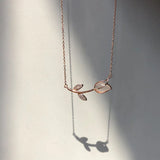 Zircon Rose Necklace Women's Clavicle Chain Light Jewelry