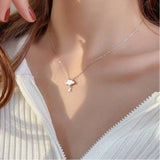 Silver Shell Lightning Cloud Pendant Necklace