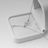 Silver Daisy Flower Necklace Ladies Fairy Pull Clavicle Chain Shell Pendant