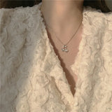 Silver Opal Cherry Necklace for Girls