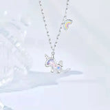 Silver Unicorn Charm Necklace for Girls Birthday Party