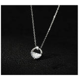 Silver CZ Clavicle Chain Water Choker Necklace