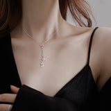 Silver Star Moon Tassel Necklace Clavicle Chain Hot Jewelry