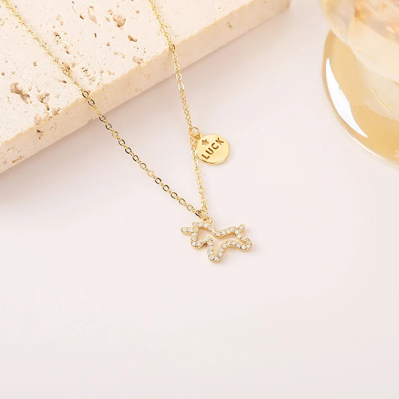 Silver Unicorn Charm Necklace Pendant for Girls