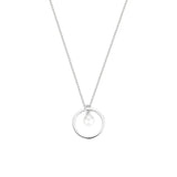 Silver Round Pearl Pendant Necklace for Women Girls Jewelry