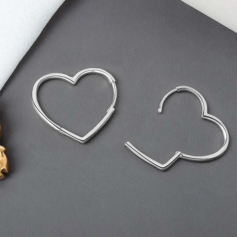 Love Heart Hoop Earrings for Women Gift