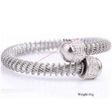 Adjustable Two Colors Women Bracelet Stainless Steel Jewelry