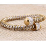 Adjustable Two Colors Women Bracelet Stainless Steel Jewelry