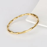 Bamboo Cuff Bracelet Vine Stacking Bangle Thin Plain Hippie Rock For Her