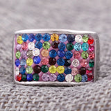 Stainless Steel Delicate Rings Inlay Austrian Crystal