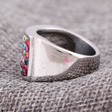 Stainless Steel Delicate Rings Inlay Austrian Crystal