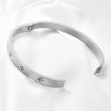 Four Leaf Bracelet Zircon Flower Bangle Women's Jewelry