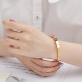 Four Leaf Bracelet Zircon Flower Bangle Women's Jewelry