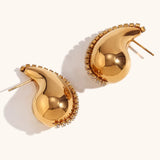 Hollow Water Drop Zircon Chain Earrings - Bold and Stylish Gift for Her