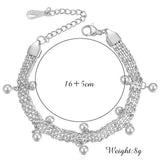 Stainless Steel Mesh Bracelet with Ball Pendant Chain