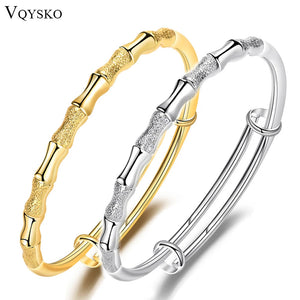 Women's Frosted Wire Bracelet Adjustable Bamboo Bracelet