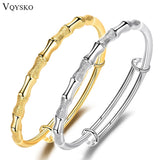 Women's Frosted Wire Bracelet Adjustable Bamboo Bracelet