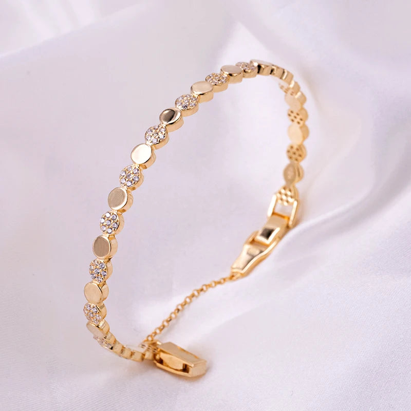 925 Silver Circle Bracelet & Earrings Set