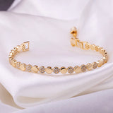 925 Silver Circle Bracelet & Earrings Set