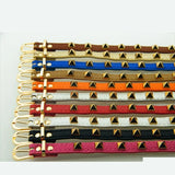 VRESSE Punk Style Rivets PU Leather Bracelet Stainless Steel Cuff