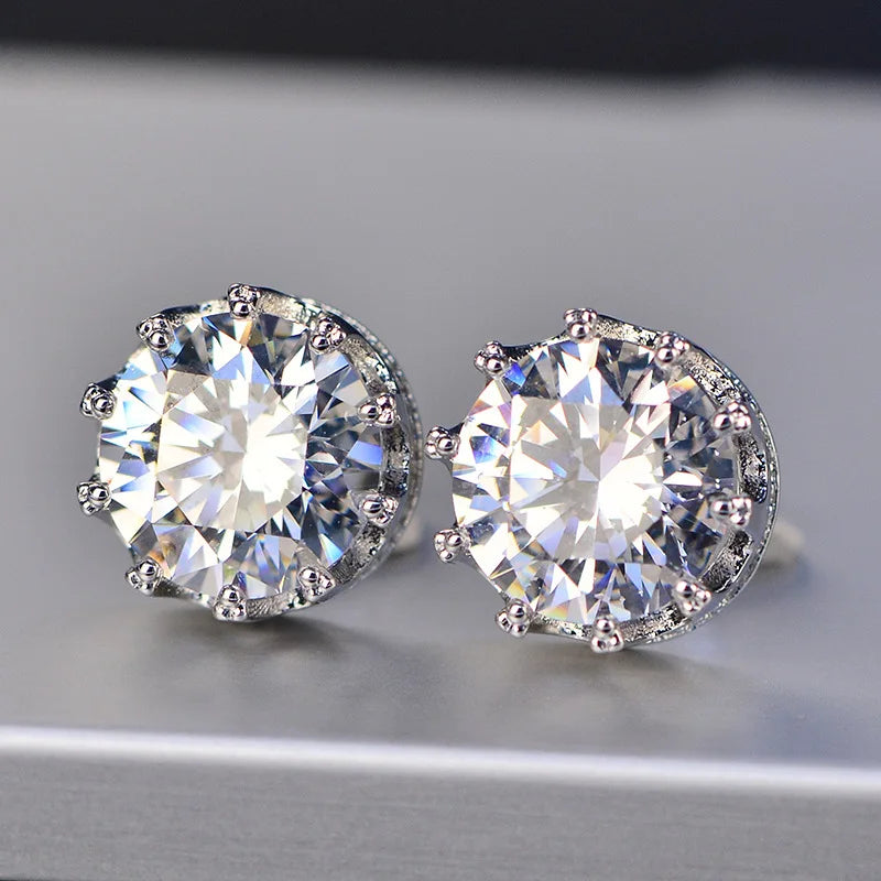VVS1 D Round Cut 3.0MM Moissanite Diamond Earrings