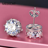 VVS1 D Round Cut 3.0MM Moissanite Diamond Earrings