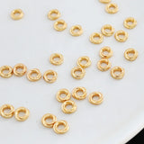 K Plated Twist Spacer Gasket Beads 4MM - 30pcs