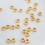 K Plated Twist Spacer Gasket Beads 4MM - 30pcs