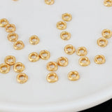K Plated Twist Spacer Gasket Beads 4MM - 30pcs