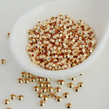 50pcs 4mm Saucer Spacer Beads Jewelry Making Accessories Vacuum Plating