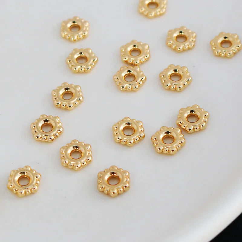 Brass Separator Spacer Beads 6MM 30pcs for Jewelry Making