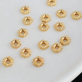 Brass Separator Spacer Beads 6MM 30pcs for Jewelry Making