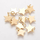 304 Stainless Steel Charms Star Golden 10x10.6x1.1mm