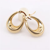 Vacuum Electroplating Hoop Earrings 27-35mm Stainless Steel Jewelry