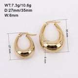 Vacuum Electroplating Hoop Earrings 27-35mm Stainless Steel Jewelry