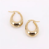 Vacuum Electroplating Hoop Earrings 27-35mm Stainless Steel Jewelry