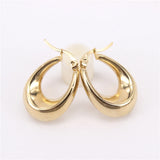 Vacuum Electroplating Hoop Earrings 27-35mm Stainless Steel Jewelry