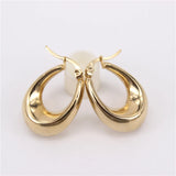 Vacuum Electroplating Hoop Earrings 27-35mm Stainless Steel Jewelry