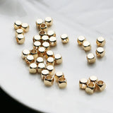 Mini Spacer Brass Beads for Jewelry Making DIY 1.5-4mm 30pcs