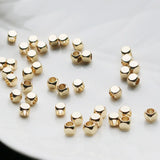 Mini Spacer Brass Beads for Jewelry Making DIY 1.5-4mm 30pcs